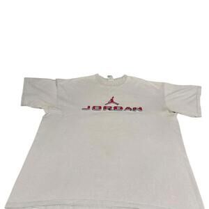 2XL Vintage y2k Jordan Graphic Shirt jump man Tan Red Beige Gray Crew Neck nba